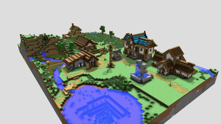 Village Design 3D Model