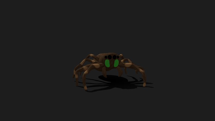 Jumping Spider Model (RIGGED) 3D Model