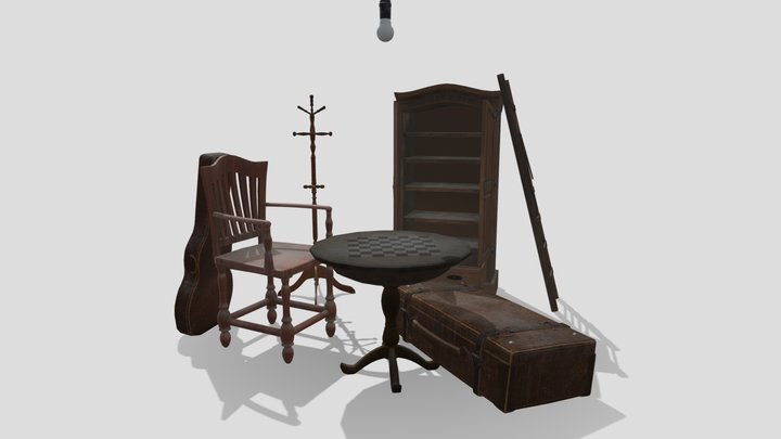 Attic Furniture 3D Model