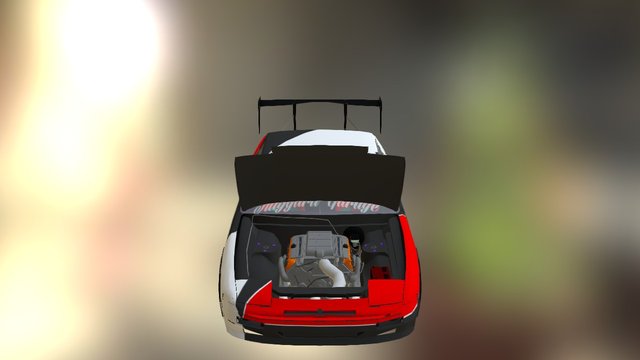 Nissan 180sx Turbo HellCat Swapped Drift Car 3D Model