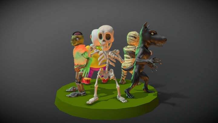 Boneyard Brawlers Monsters 3D Model