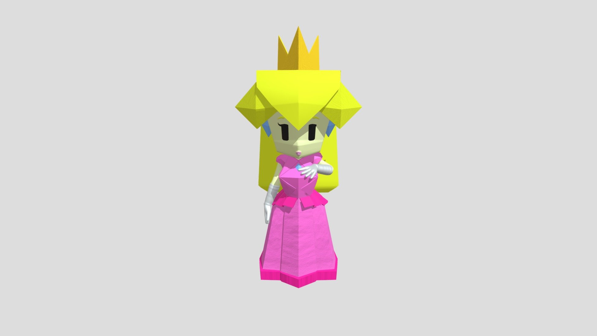 Origami Peach (Paper Mario) - 3D model by 👿 Username rules 😈 ...