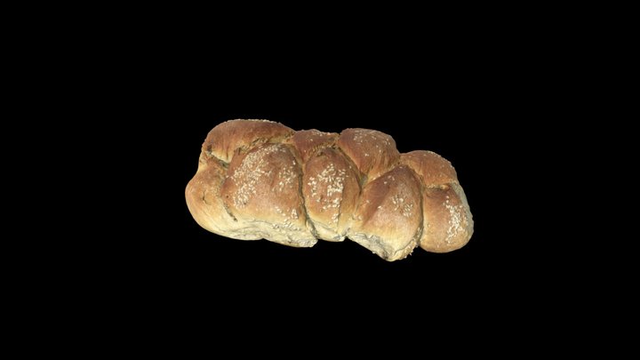 3d scanned braid bread 3D Model