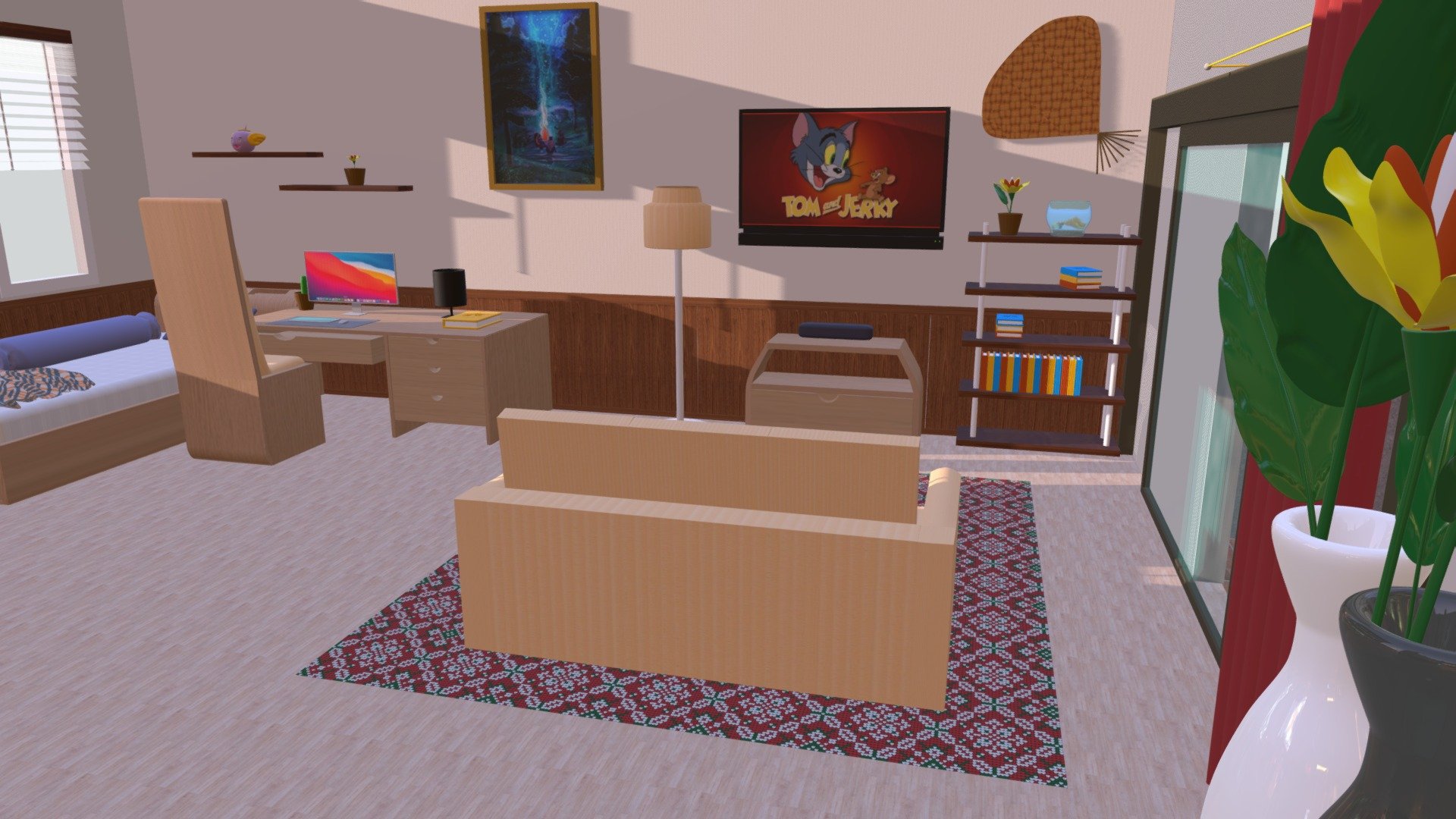 Classic Bedroom Project Basic 3D Download Free 3D model by 6214140006