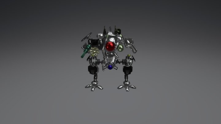 EnemyBipede 3D Model