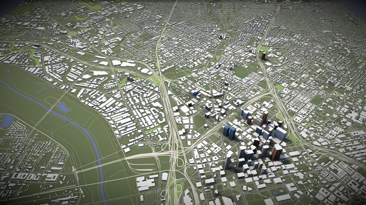 Dallas USA - city and urban 3D Model
