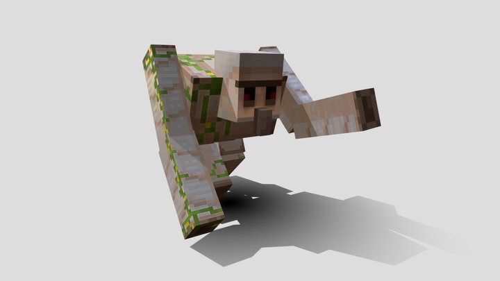 Gorilla Iron Golem - Minecraft Entity Model 3D Model