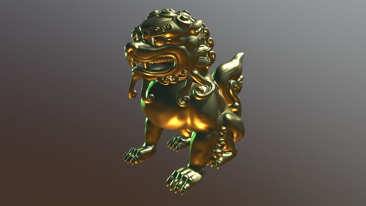 FU Dog 3D Model