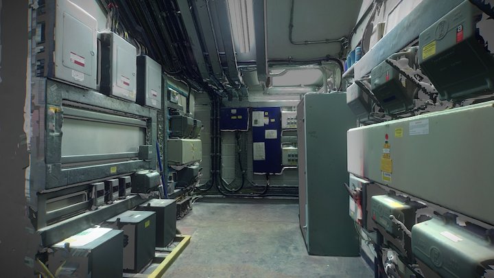 3D Scan - Rail Underground Station Switchroom 3D Model