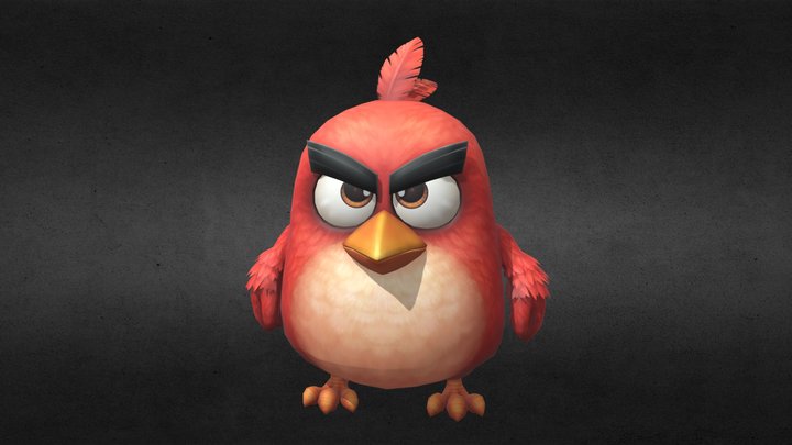 Angry Birds_Red 3D Model