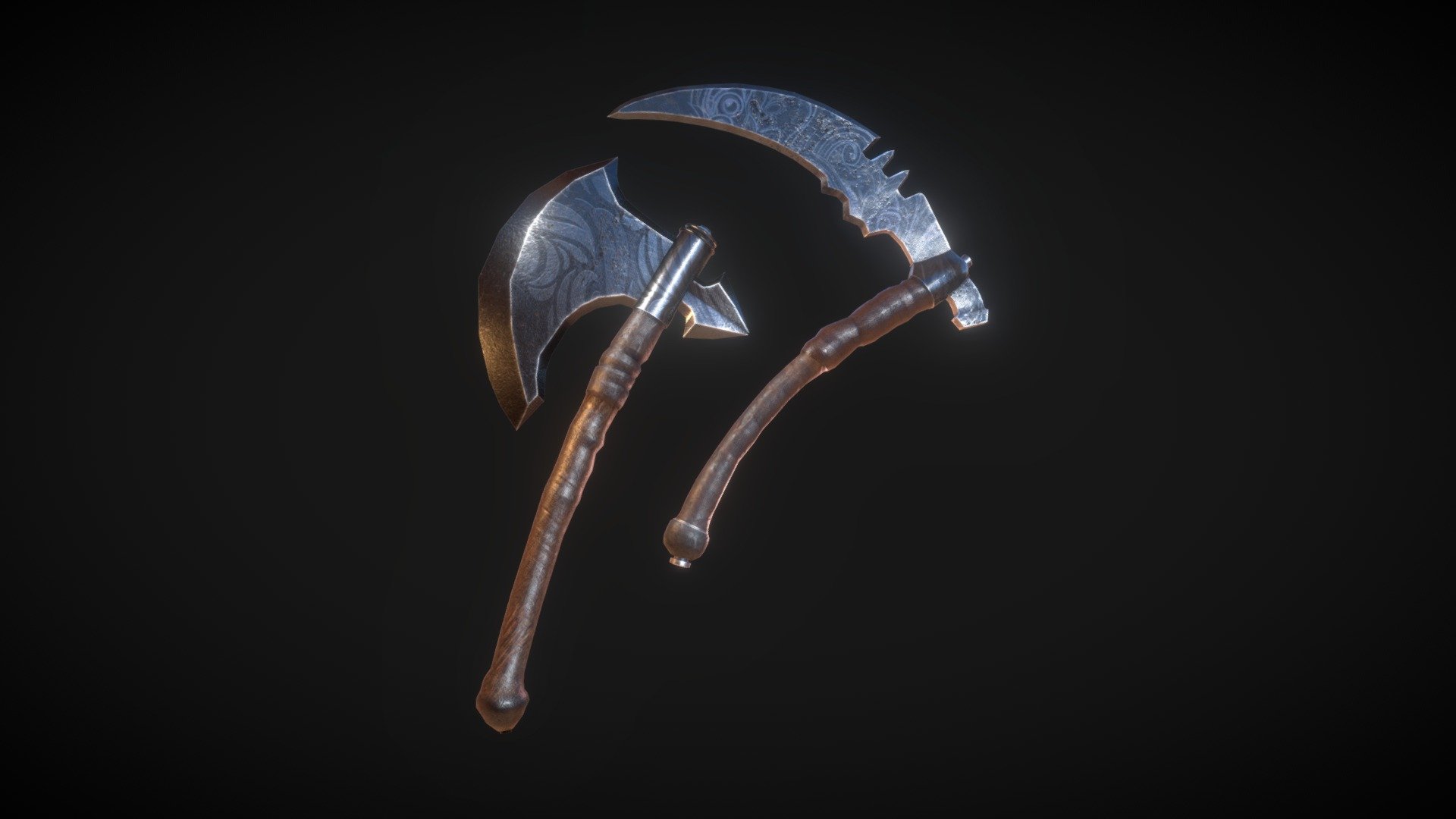 Sickle_and_ Axe_GameReady Download Free 3D model by Alissonc_design