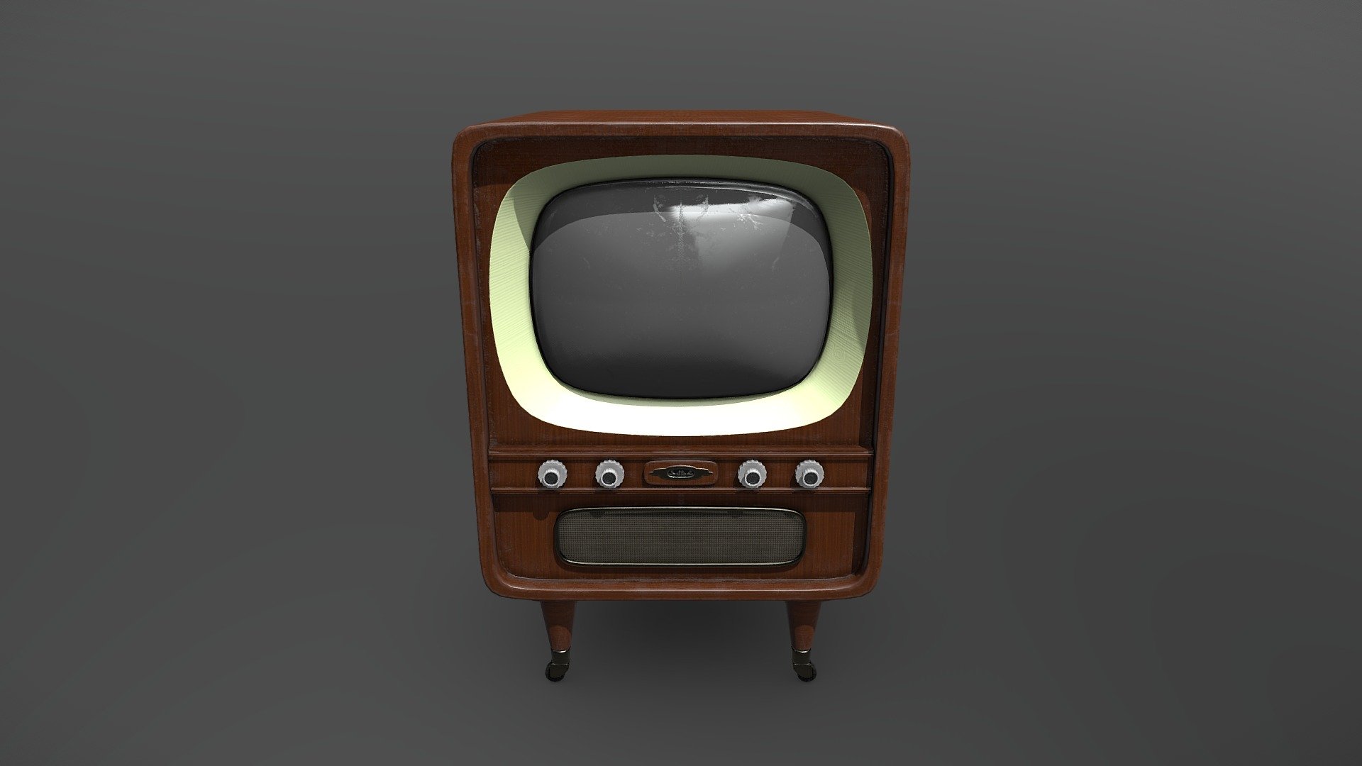 Antique TV — Sketchfab embed 3D viewer