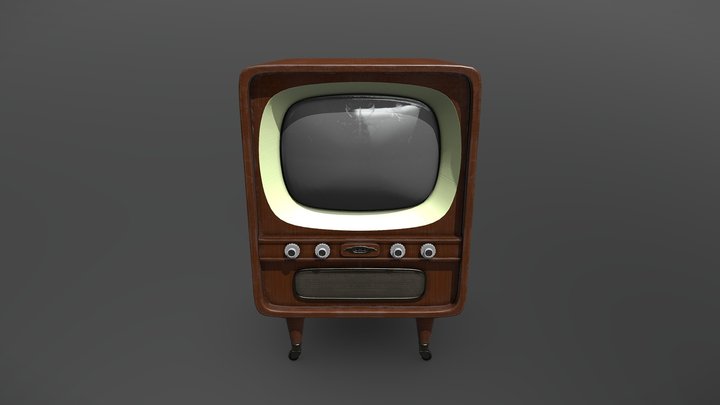 Antique TV 3D Model