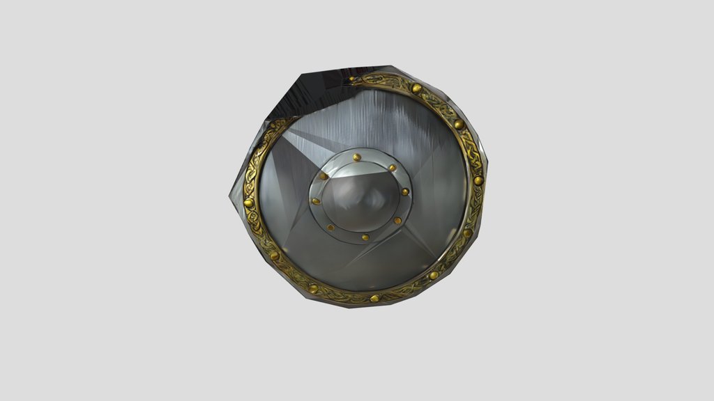 A round metal shield #dedededede