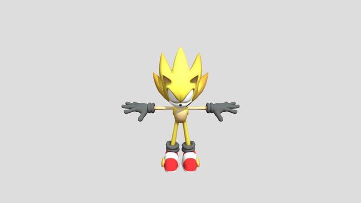 Super Sonic - Sonic Blitz 3D Model