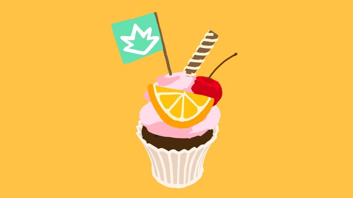 A piece of cupcake! 3D Model