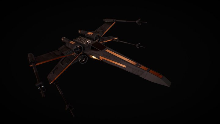 Dark X-wing 3D Model