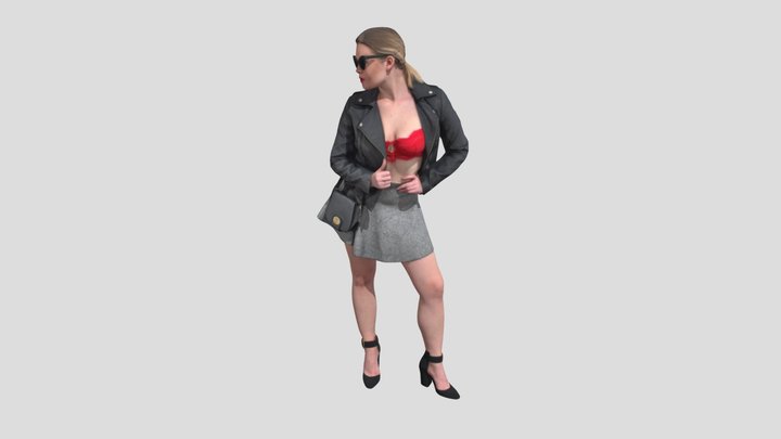 Bold Daring Provocatively Chic Girl 3D Model