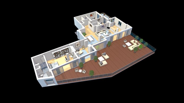 Apartment Sketchfab 2 3D Model