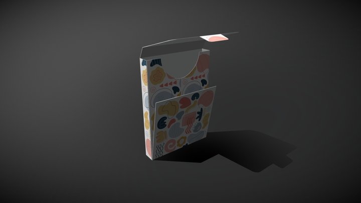 Thin cardboard box 3D Model