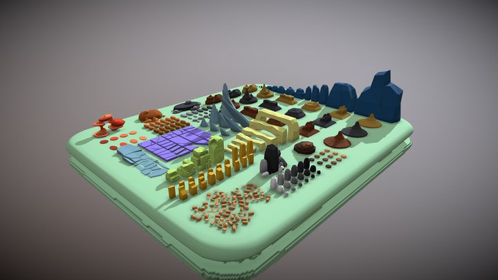 Low Poly Rock Pack 3D Model
