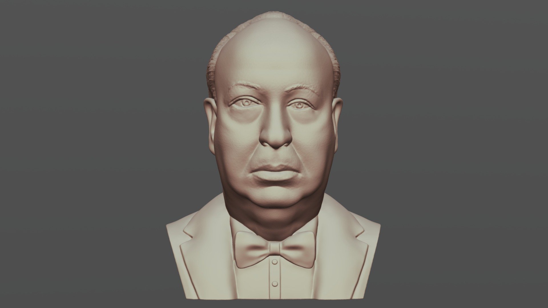 Alfred Hitchcock bust for 3D printing