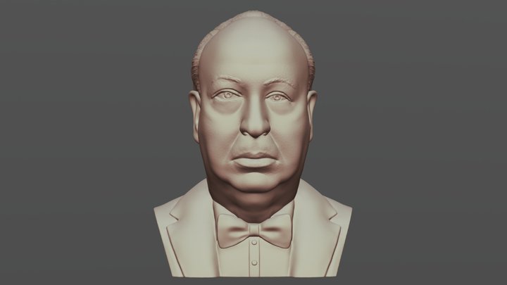 Alfred Hitchcock bust for 3D printing 3D Model