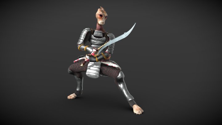 Alien Samurai 3D Model