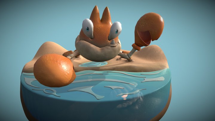 Pokemon Reboot: Krabby 3D Model