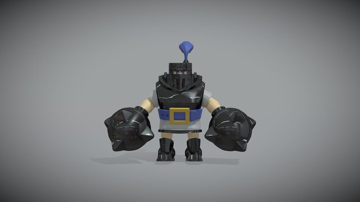 Mega knight Clash Royale Reflective Model 3D Model