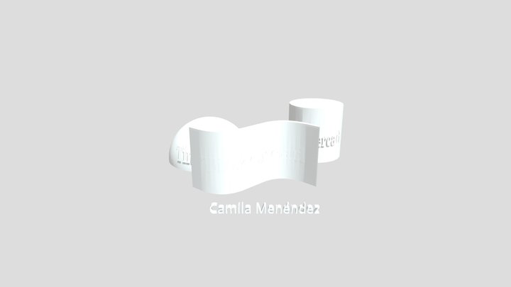Texto Curvado Camila Menéndez 3D Model