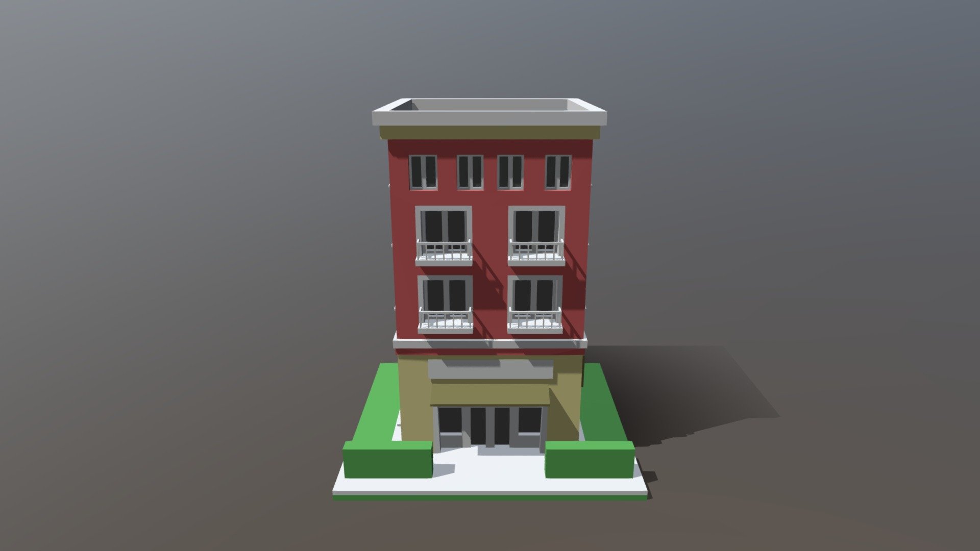 3D Model Low-Poly Buildings | lupon.gov.ph