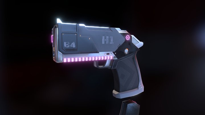Plasma Futuristic Gun 3D Model