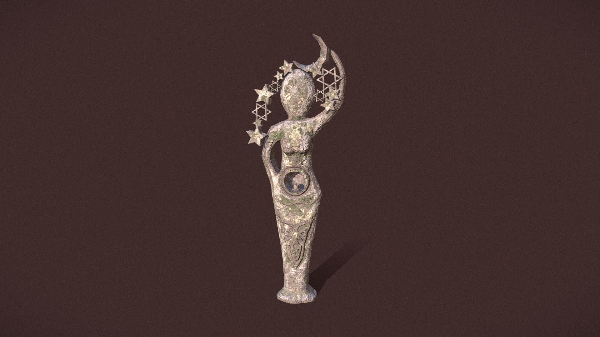 Pagan Candle Holder Statue
