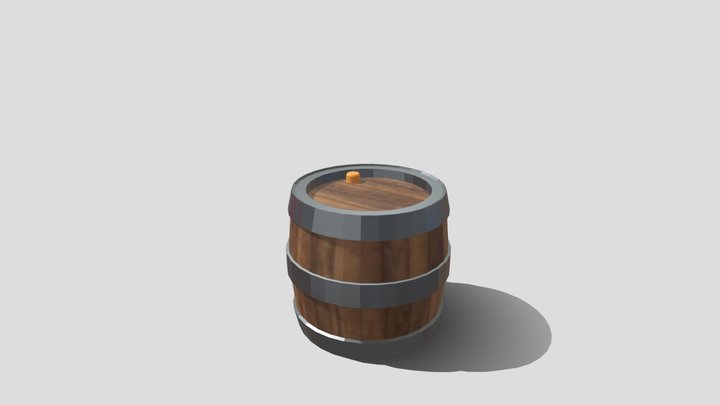 Barril de madeira 3D Model