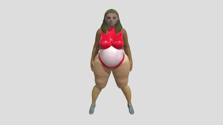 woman in swimming attire 3D Model