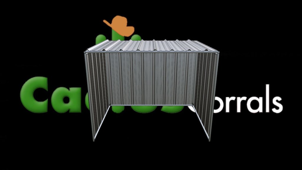 HSM3S68 6x8 3 Sided Mini Shelter — Sketchfab embed 3D viewer