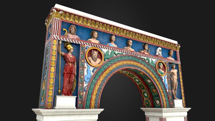 Roman Monumental Arch 3D Model