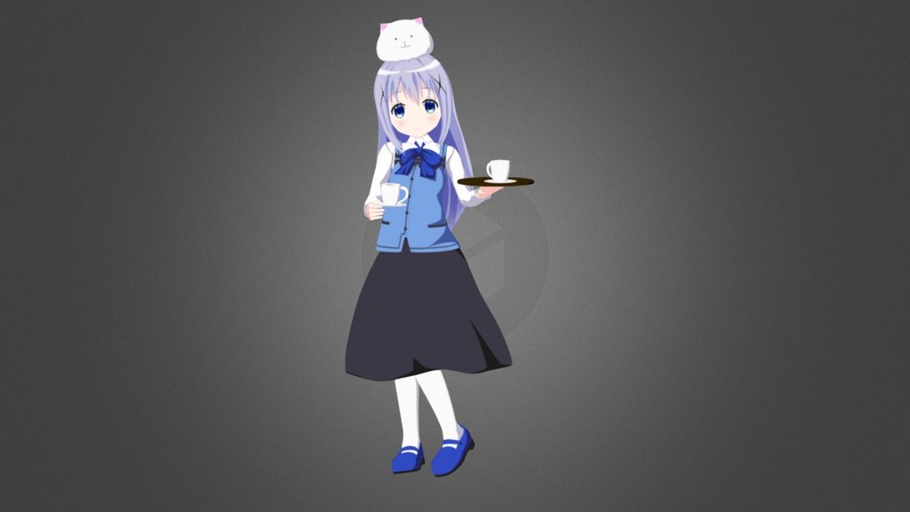 3D file Chino Kafuu  Gochuumon wa Usagi Desu ka? 🎲・3D printer model to  download・Cults