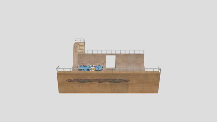 Textured Ramp 3D Model