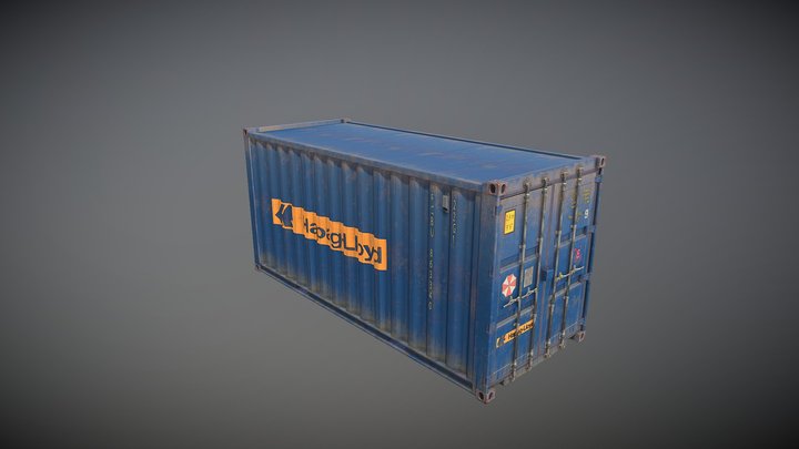 20ft Shipping Container 3D Model