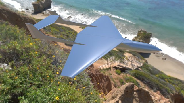 Twin Boom Jet Concept Quarter Scale 3D Model