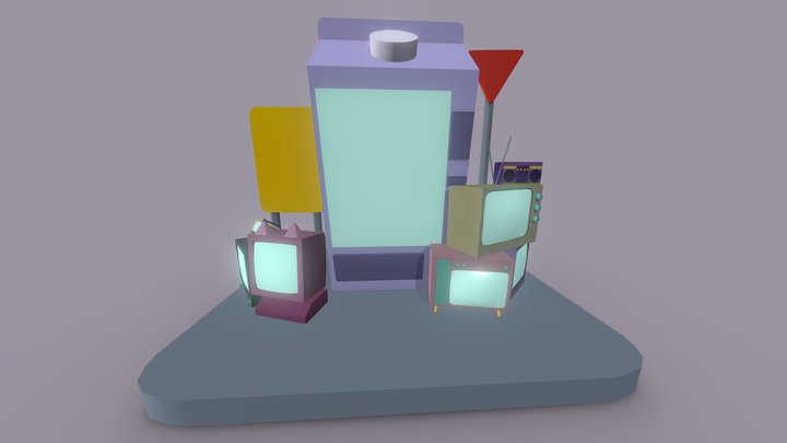 Vending machine scene palitre correct 3D Model