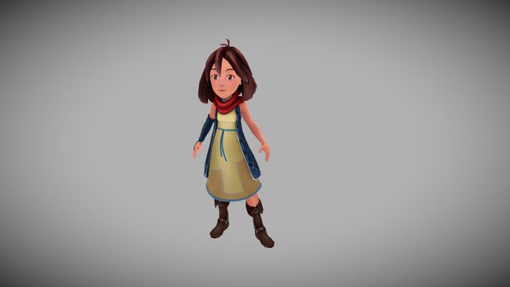 May - stylized character from May's Journey 3D Model