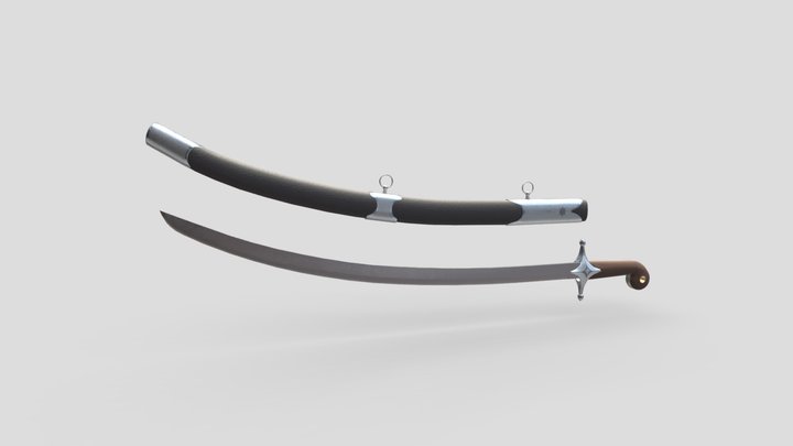 Middle eastern saber shamshir 3D Model