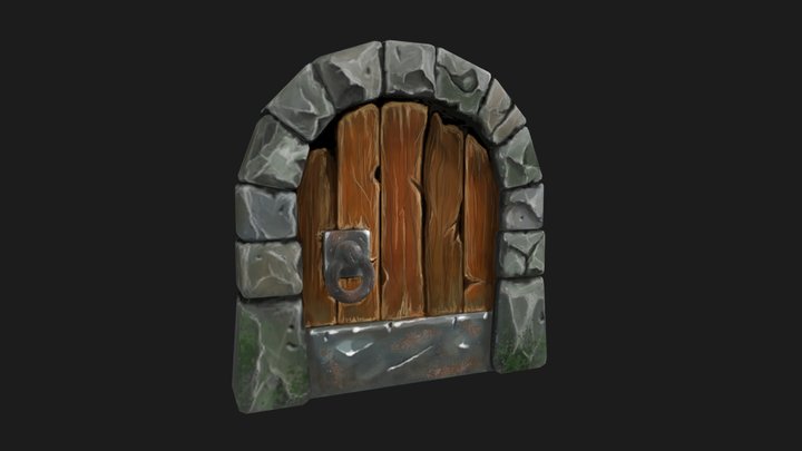 Castle Door 3D Model