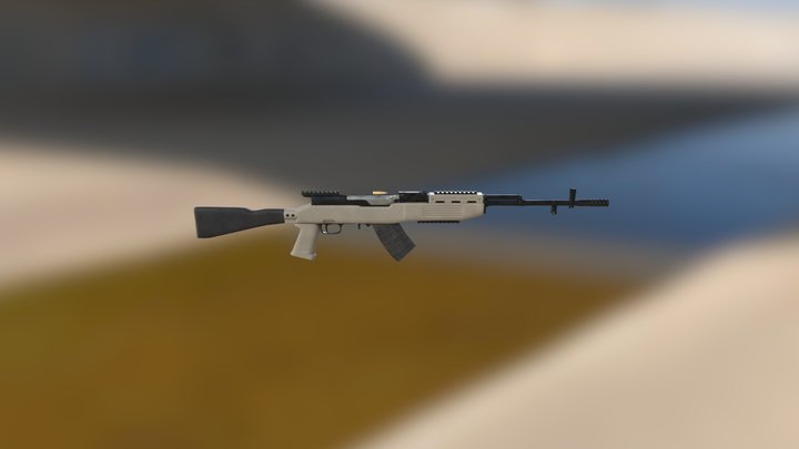 SKS Modern Assault Rifle 3D Model