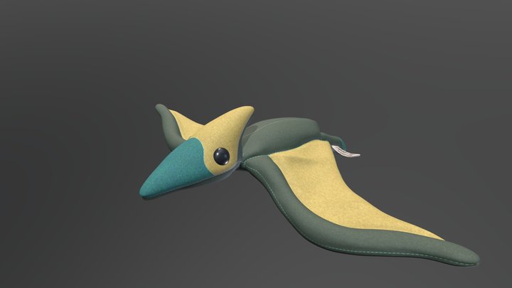 Flying dino plush 3D Model