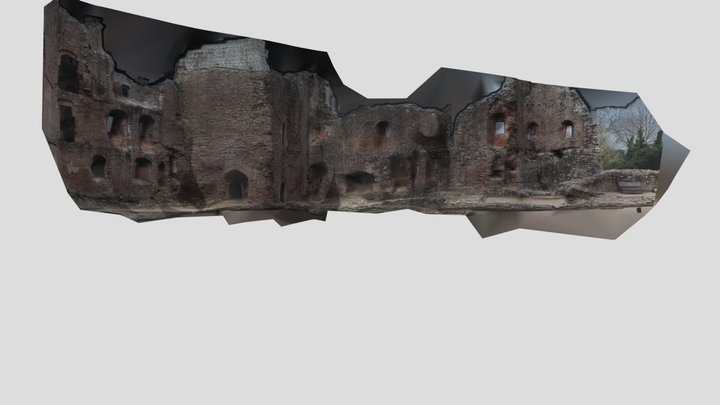 Raglan Castle courtyard, part 1 3D Model