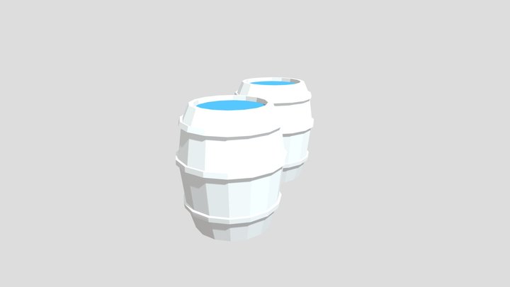 Low Poly  barrel {FREE} 3D Model